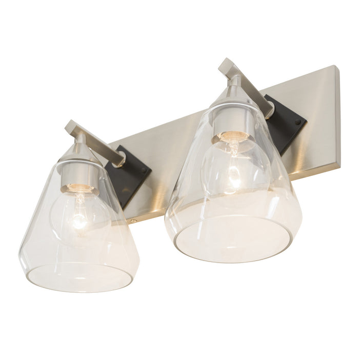 Varaluz - 349B02BNMB - Two Light Bath - Prestige - Brushed Nickel/Matte Black