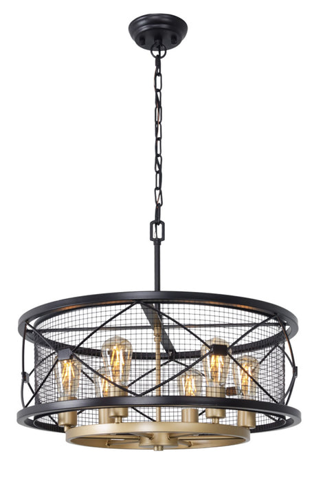 Varaluz - 612620 - Six Light Pendant - Harlequin - Warm Bronze/Gold