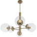 Varaluz - 612720 - Six Light Chandelier - Mid-Century - Antique Brass