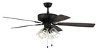Craftmade - P104FB5-52FBGW - 52 Inch Ceiling Fan - Pro Plus 104 - Flat Black