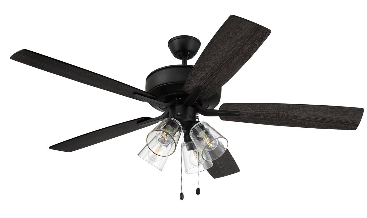 Craftmade - P104FB5-52FBGW - 52 Inch Ceiling Fan - Pro Plus 104 - Flat Black