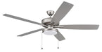 Craftmade - S119BN5-60BNGW - 60"Ceiling Fan - Super Pro 119 - Brushed Satin Nickel