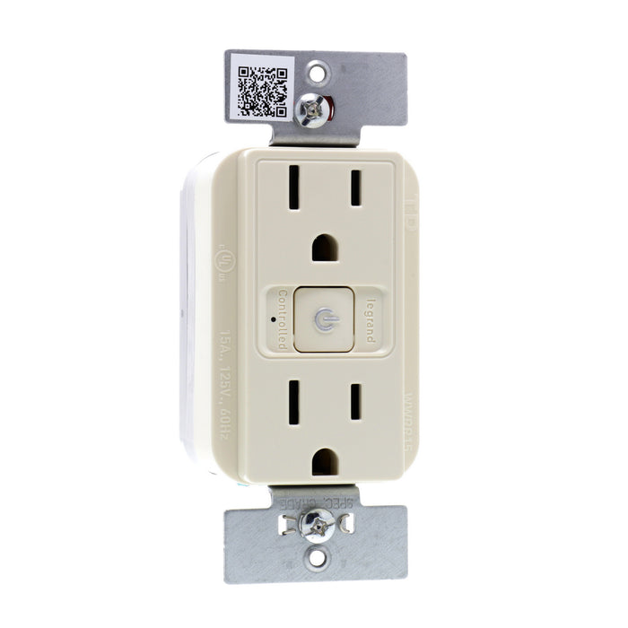 Legrand - WWRR15LACCV2 - Smart Outlet - Wi-Fi - radiant - Light Almond