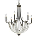 Golden - 0840-6 ABI - Six Light Chandelier - Elwood - Antique Black Iron