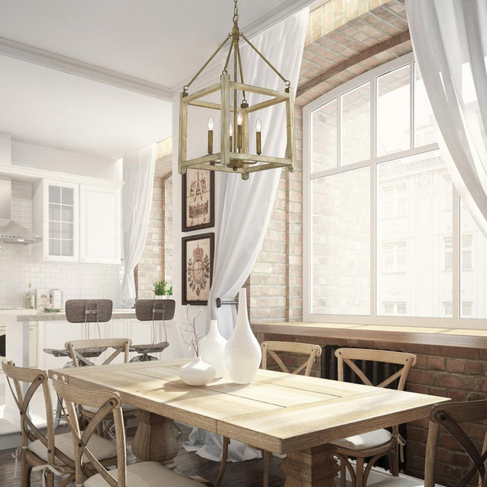 Golden - 0886-4P BC - Four Light Pendant - Orville - Burnished Chestnut