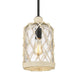 Golden - 1090-M1L BLK-HCG - One Light Mini Pendant - Nassau - Matte Black