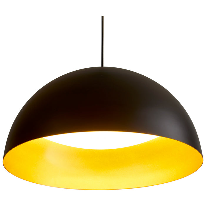 Quorum - 3-21-1550 - LED Pendant - Lucci - Black|Industrial Brass