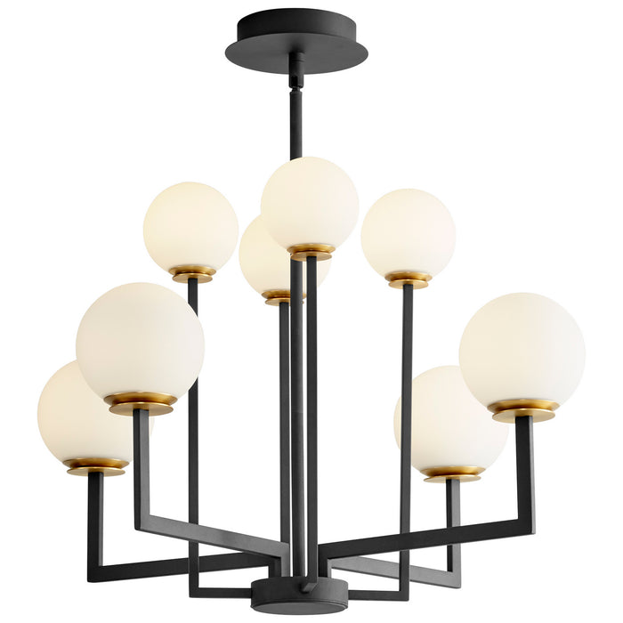 Quorum - 3-28-1540 - LED Chandelier - Bonzo - Black|Aged Brass