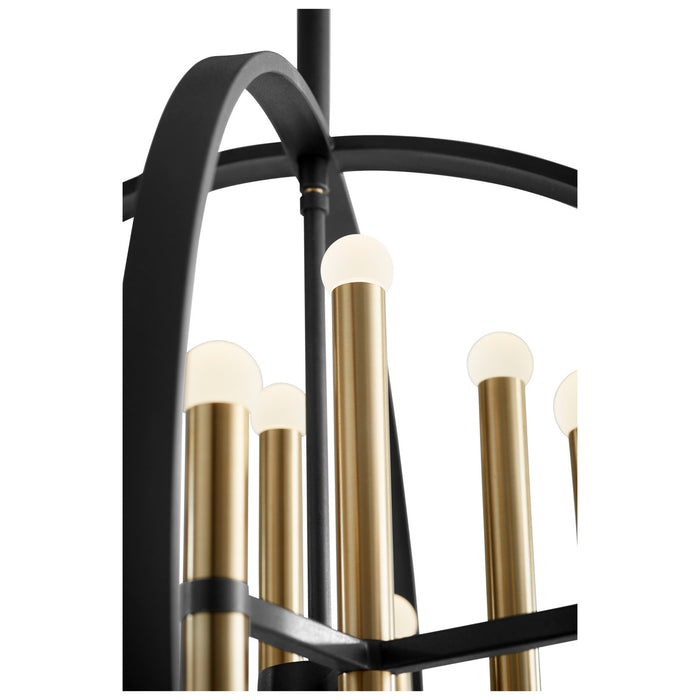 Quorum - 3-684-1540 - LED Chandelier - Nero - Black|Aged Brass