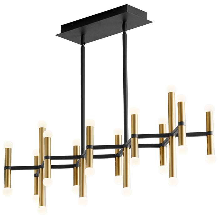 Quorum - 3-686-1540 - LED Linear Ceiling Mount - Nero - Black|Aged Brass