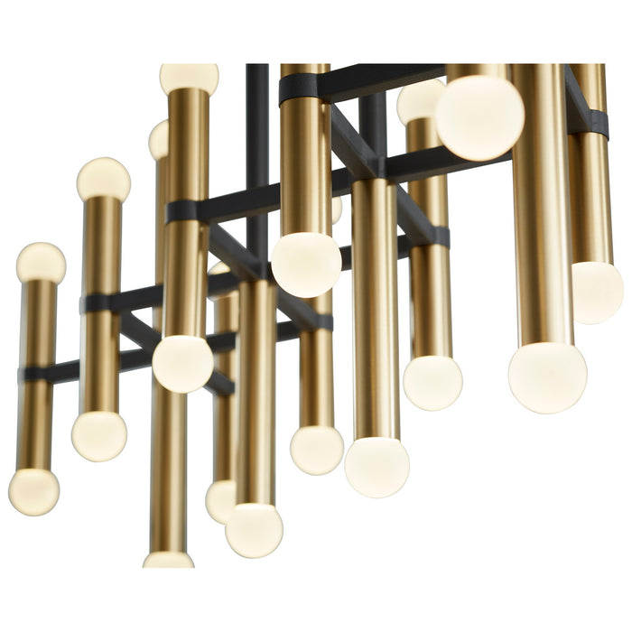 Quorum - 3-686-1540 - LED Linear Ceiling Mount - Nero - Black|Aged Brass