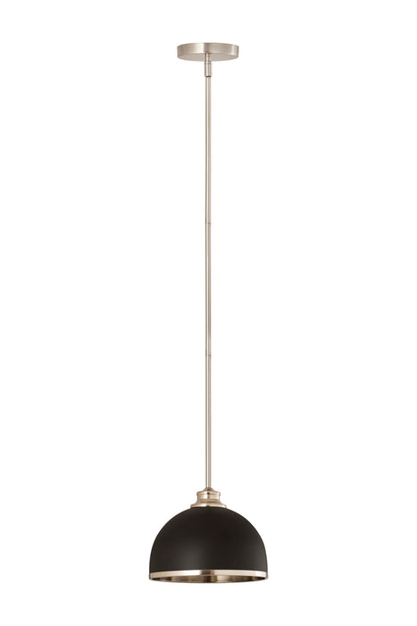 Z-Lite - 1004P10-MB-BN - One Light Pendant - Landry - Matte Black + Brushed Nickel