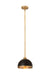 Z-Lite - 1004P10-MB-RB - One Light Pendant - Landry - Matte Black + Rubbed Brass