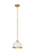 Z-Lite - 1004P10-MW-RB - One Light Pendant - Landry - Matte White + Rubbed Brass
