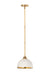 Z-Lite - 1004P10-MW-RB - One Light Pendant - Landry - Matte White + Rubbed Brass