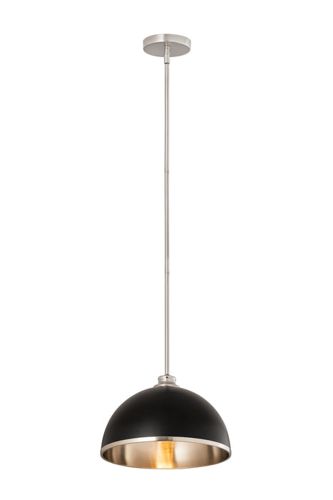 Z-Lite - 1004P14-MB-BN - One Light Pendant - Landry - Matte Black + Brushed Nickel