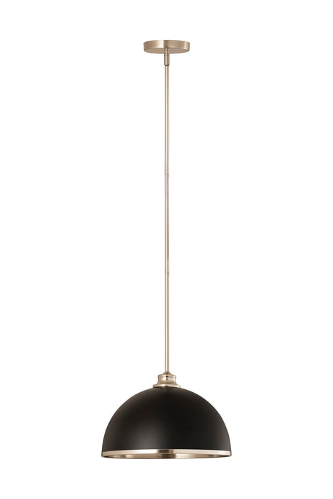 Z-Lite - 1004P14-MB-BN - One Light Pendant - Landry - Matte Black + Brushed Nickel