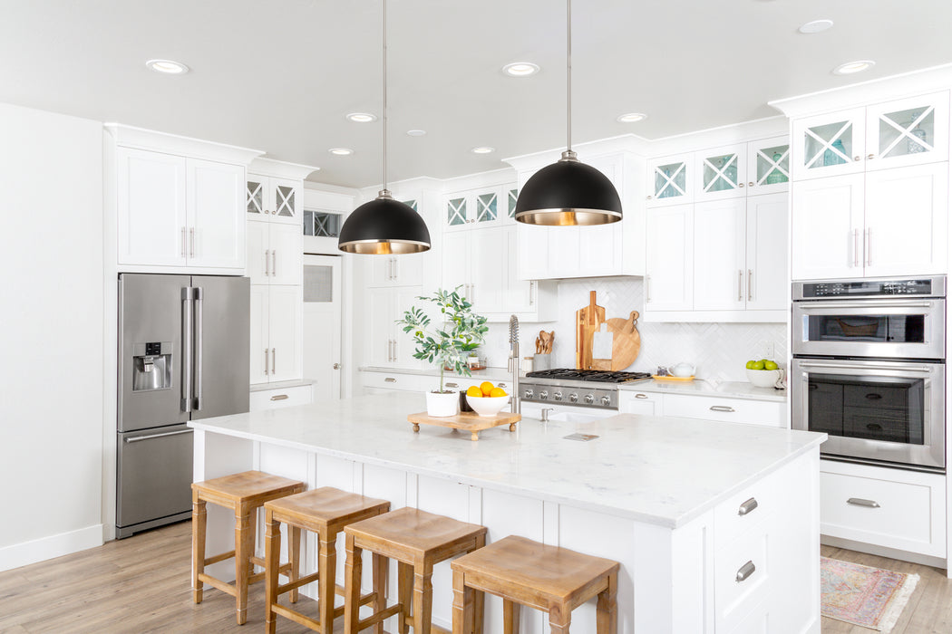 Z-Lite - 1004P14-MB-BN - One Light Pendant - Landry - Matte Black + Brushed Nickel