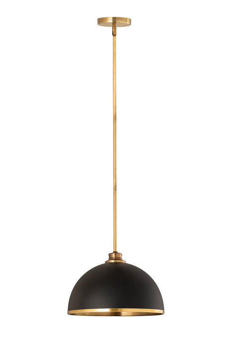 Z-Lite - 1004P14-MB-RB - One Light Pendant - Landry - Matte Black + Rubbed Brass
