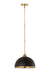 Z-Lite - 1004P14-MB-RB - One Light Pendant - Landry - Matte Black + Rubbed Brass