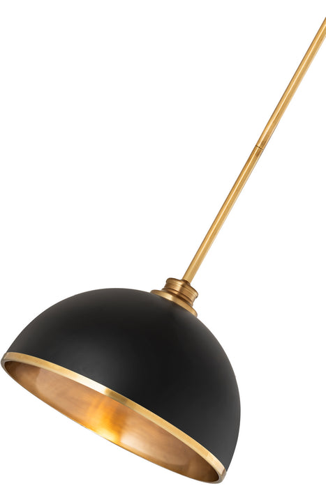 Z-Lite - 1004P14-MB-RB - One Light Pendant - Landry - Matte Black + Rubbed Brass