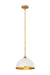 Z-Lite - 1004P14-MW-RB - One Light Pendant - Landry - Matte White + Rubbed Brass