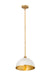 Z-Lite - 1004P14-MW-RB - One Light Pendant - Landry - Matte White + Rubbed Brass