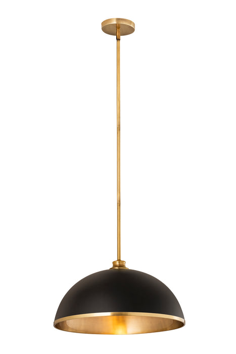 Z-Lite - 1004P20-MB-RB - One Light Pendant - Landry - Matte Black + Rubbed Brass
