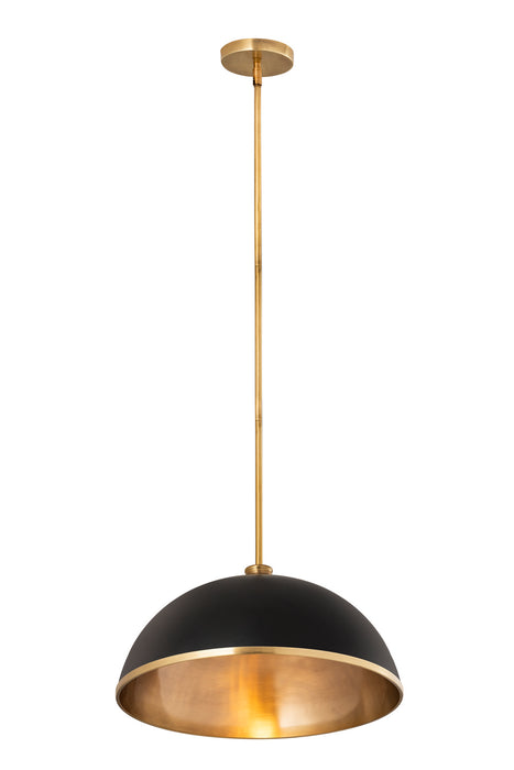 Z-Lite - 1004P20-MB-RB - One Light Pendant - Landry - Matte Black + Rubbed Brass