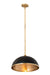 Z-Lite - 1004P20-MB-RB - One Light Pendant - Landry - Matte Black + Rubbed Brass