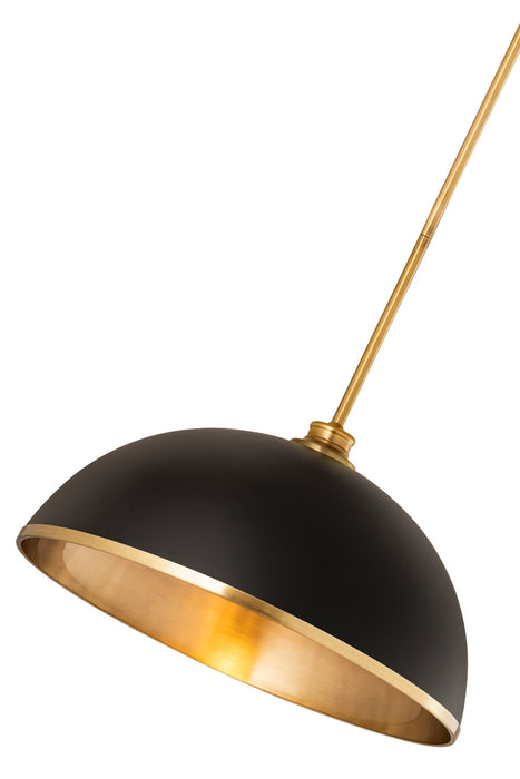 Z-Lite - 1004P20-MB-RB - One Light Pendant - Landry - Matte Black + Rubbed Brass