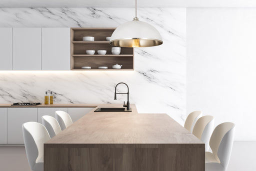 Z-Lite - 1004P20-MW-BN - One Light Pendant - Landry - Matte White + Brushed Nickel