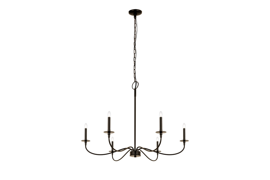 Z-Lite - 2301-42MB - Six Light Chandelier - Arrington - Matte Black