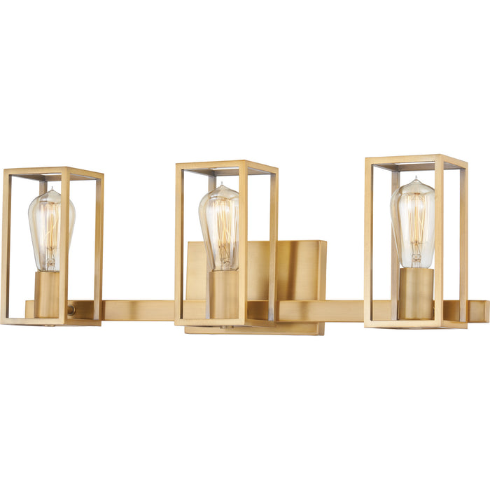 Quoizel - LGN8724WS - Three Light Bath - Leighton - Weathered Brass