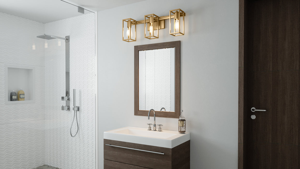 Quoizel - LGN8724WS - Three Light Bath - Leighton - Weathered Brass