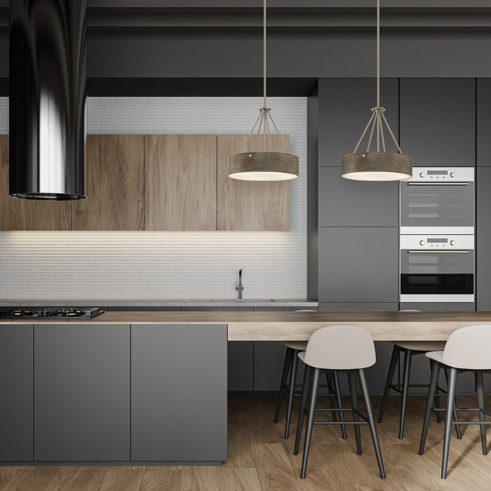 Designers Fountain - D228M-16P-BN - Three Light Pendant - Erba - Brushed Nickel