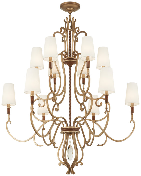 Metropolitan - N6559-690 - 12 Light Chandelier - Magnolia Manor - Pale Gold With Distressed Bronze