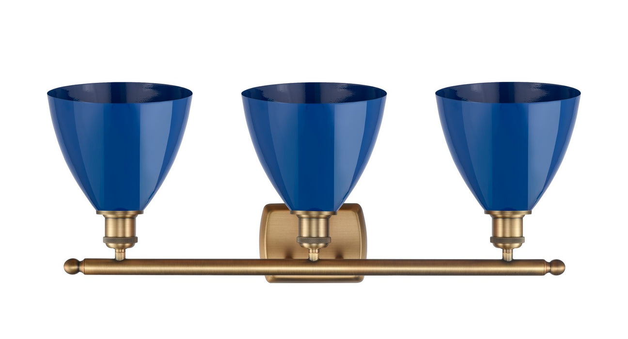 Innovations - 516-3W-BB-MBD-75-BL - Three Light Bath Vanity - Ballston - Brushed Brass