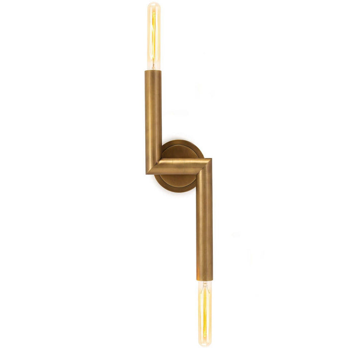 Regina Andrew - 15-1146NB - Two Light Wall Sconce - Wolfe - Natural Brass