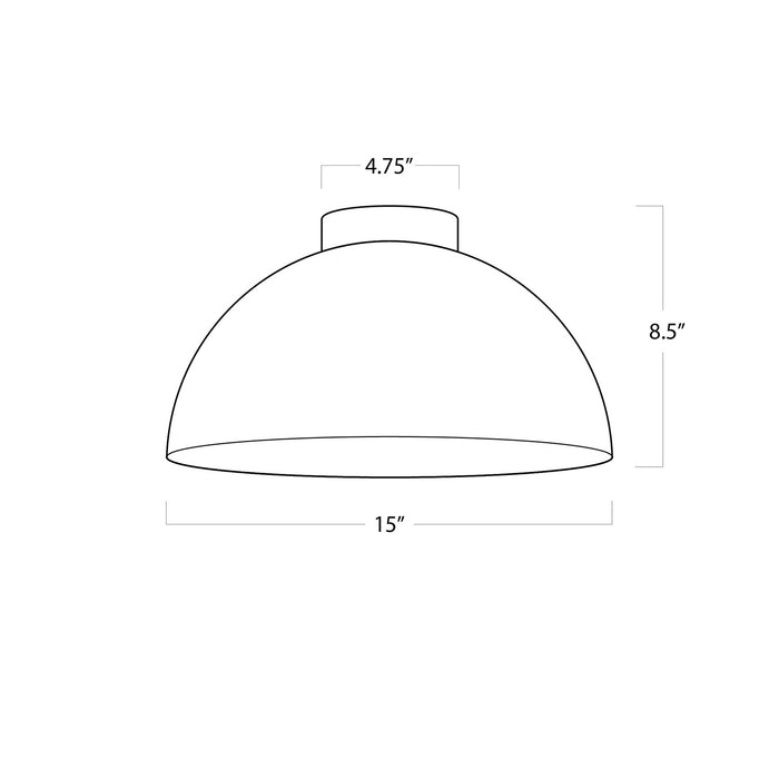 Regina Andrew - 17-1025WT - One Light Flush Mount - Peridot - White