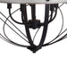 Vaxcel - P0355 - Five Light Pendant - Montclare - Textured Black and White Ash