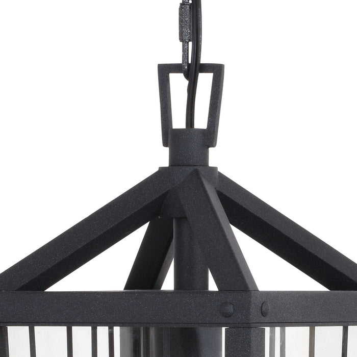 Vaxcel - T0590 - One Light Outdoor Pendant - Gage - Volcanic Black