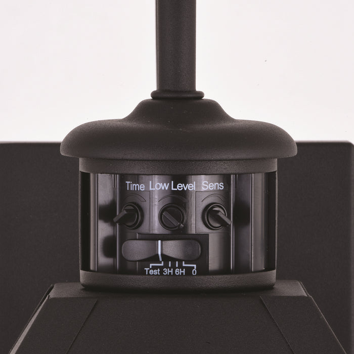 Vaxcel - T0597 - Two Light Outdoor Motion Sensor Wall Light - Nottingham - Textured Black