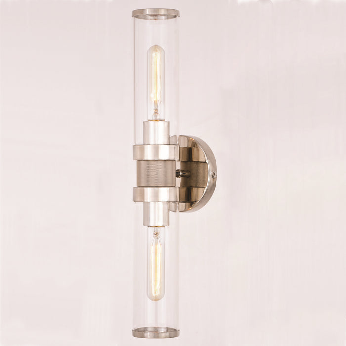 Vaxcel - W0389 - Two Light Wall Sconce - Levitt - Polished Nickel