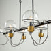 Artcraft - AC11726BK - Six Light Island Pendant - Martina - Black and Brushed Brass