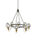 Artcraft - AC11728BK - Eight Light Chandelier - Martina - Black and Brushed Brass