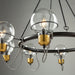 Artcraft - AC11728BK - Eight Light Chandelier - Martina - Black and Brushed Brass