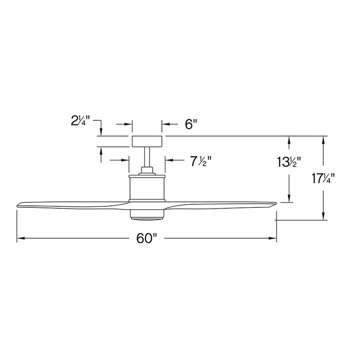 Hinkley - 900760FMW-LWD - 60"Ceiling Fan - Hover - Matte White