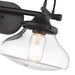 Golden - 3419-BA3 BLK-CLR - Three Light Vanity Light - Nash - Matte Black