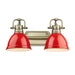 Golden - 3602-BA2 AB-RD - Two Light Vanity - Duncan - Aged Brass